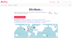 Desktop Screenshot of 50smusic.meetup.com