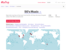 Tablet Screenshot of 50smusic.meetup.com
