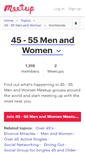 Mobile Screenshot of 45-55-men-and-women.meetup.com