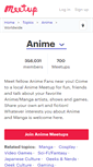 Mobile Screenshot of anime.meetup.com