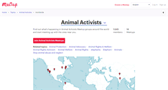 Desktop Screenshot of animal-activists.meetup.com