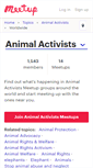 Mobile Screenshot of animal-activists.meetup.com