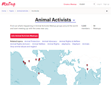 Tablet Screenshot of animal-activists.meetup.com