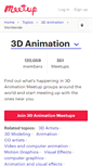 Mobile Screenshot of 3d-animation.meetup.com