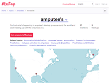 Tablet Screenshot of amputees.meetup.com