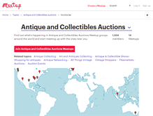 Tablet Screenshot of antique-and-collectibles-auctions.meetup.com
