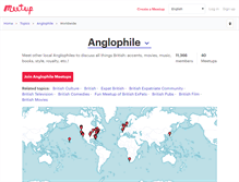 Tablet Screenshot of anglofilo.meetup.com