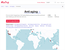 Tablet Screenshot of anti-aging.meetup.com
