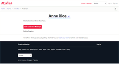 Desktop Screenshot of annerice.meetup.com