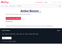 Tablet Screenshot of amberbenson.meetup.com