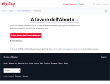 Tablet Screenshot of a-favore-dellaborto.meetup.com