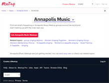 Tablet Screenshot of annapolis-music.meetup.com