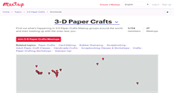 Desktop Screenshot of 3-d-paper-crafts.meetup.com