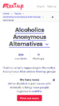 Mobile Screenshot of alcoholics-anonymous-alternatives.meetup.com