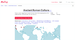 Desktop Screenshot of ancient-roman-culture.meetup.com