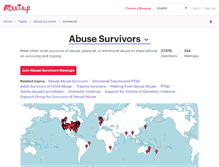 Tablet Screenshot of abusesurvivors.meetup.com