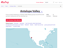 Tablet Screenshot of antelope-valley.meetup.com