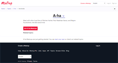 Desktop Screenshot of a-ha.meetup.com
