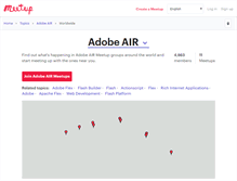 Tablet Screenshot of adobe-air.meetup.com