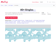 Tablet Screenshot of 40-singles.meetup.com