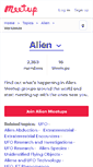 Mobile Screenshot of alien.meetup.com