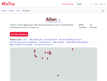 Tablet Screenshot of alien.meetup.com