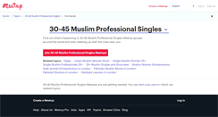 Desktop Screenshot of 30-45-muslim-professional-singles.meetup.com