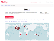 Tablet Screenshot of 30s.meetup.com