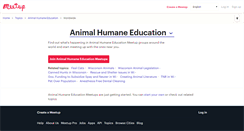 Desktop Screenshot of animal-humane-education.meetup.com