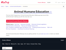 Tablet Screenshot of animal-humane-education.meetup.com