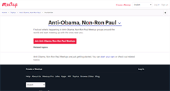 Desktop Screenshot of anti-obama-non-ron-paul.meetup.com