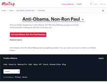 Tablet Screenshot of anti-obama-non-ron-paul.meetup.com