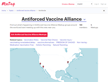 Tablet Screenshot of antiforced-vaccine-alliance.meetup.com