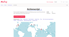 Desktop Screenshot of actionscript.meetup.com