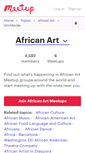 Mobile Screenshot of african-art.meetup.com