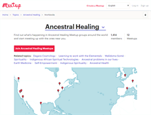 Tablet Screenshot of ancestral-healing.meetup.com
