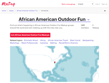 Tablet Screenshot of african-american-outdoor-fun.meetup.com