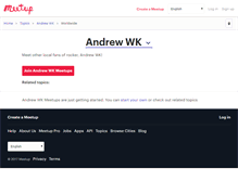 Tablet Screenshot of andrewwk.meetup.com