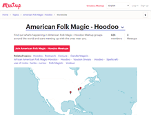Tablet Screenshot of american-folk-magic-hoodoo.meetup.com
