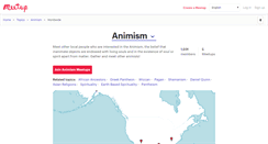 Desktop Screenshot of animism.meetup.com