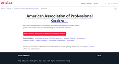 Desktop Screenshot of american-association-of-professional-coders.meetup.com