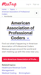 Mobile Screenshot of american-association-of-professional-coders.meetup.com