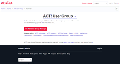 Desktop Screenshot of act-user-group.meetup.com