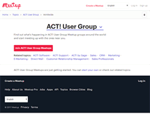 Tablet Screenshot of act-user-group.meetup.com