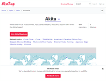 Tablet Screenshot of akita.meetup.com
