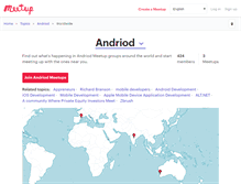 Tablet Screenshot of andriod.meetup.com
