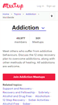 Mobile Screenshot of addiction.meetup.com