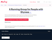 Tablet Screenshot of a-running-group-for-people-with-shyness.meetup.com