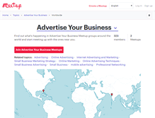 Tablet Screenshot of advertise-your-business.meetup.com