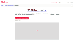 Desktop Screenshot of 20millionloud.meetup.com